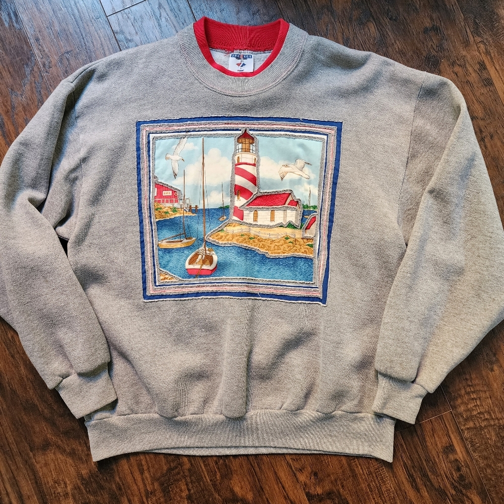 Lighthouse Seaside Coastal Crewneck Sweatshirt